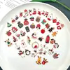 142 Colgantes de Navidad Colgantes de Aleación con Gota de Aceite Accesorios para Joyería DIY Colgante de Papá Noel Muñeco de Nieve Campana