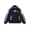 Jaqueta Esportiva Patchwork Estilo Americano para Homens, Marca Tendência Outono 2025, Roupa de Exterior para Casais, Jaqueta de Baseball Listrada Cool High Street
