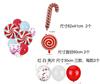 Set de 23 piezas de bastón de caramelo de lazo rojo, molinillo de viento de mano, globo, decoración para fiesta de Navidad, interior y exterior del hogar