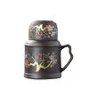 Termo Pequeño de Arena Morada Regalo Taza Creativa Cerámica Hogareña Portátil Oficina Taza Paquete de Viaje Tetera para Caliente y Frío