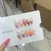 Uñas Nai Zi Puras Hechas a Mano Reutilizables Estilo Europeo y Americano B327 Estilo Floral de Primavera con Base Translúcida Degradado de Color