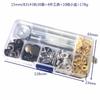 Punto 15mm831 Botón Metálico de Cuatro Botones Accesorios para Equipaje Botón Práctico de Cierre de Seguridad con Kit de Herramientas