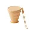 Taza de Agua Plegable de Silicona Resistente a Caídas Portátil Plegable Contráctil Taza de Agua Deportiva Taza de Boca para Viaje Taza de Brida