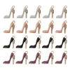 Accesorios para Joyería de Aleación DIY Diamantes de Imitación Oro KC Esmalte Encanto Zapato de Tacón Alto para Mujer Colgante Llavero Adorno Colgante Materiales