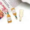 1 Peça de Pingente de Copo de Cerveja com Gotejamento de Óleo de Desenho Animado e Garrafa, Acessório Criativo para Pulseira e Colar Feito à Mão DIY