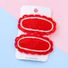 Nuevo pasador de encaje tejido de lana para niños, pasador roto, clip BB para la parte posterior de la cabeza, tocado para puesto, joyería al por mayor