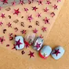 Yitu Padrão Anta Estampa Leopardo Estrela de Cinco Pontas Adesivos para Unhas Garota Popular Desejo Puro Doce Cool Celebridade da Internet Adesivos Decorativos Yt5823
