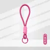 Lanyard Colorido da Moda com Nó Lanyard Curto para Celular Fivela Única Pingente de Chaveiro de Pelúcia Fabricante Em Estoque Fonte