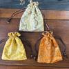 Brocado de fábrica bolso com cordão duplo forrado com flanela texto play cordão saco sachê sachê pequeno saco de algodão bunt