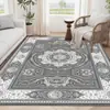 Alfombra Estilo Retro Americano Alfombra de Piso Lavable de Terciopelo para Sala de Estar Persa Sofá Mesa de Café Alfombra de Dormitorio Junto a la Cama Transfronterizo