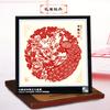 Estilo Chinês Ano do Carneiro Weixian Especialidade Artesanal Papel Vermelho Recorte de Vidro Moldura de Espelho Decorativa, Presentes Atacado para Assuntos Internacionais