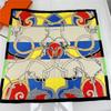 90cm Novo Europeu e Americano Cinto de Corrente Encaracolado Feito à Mão Combinação de Cores Moda Feminina Quadrado Xale Lenço Protetor Solar Atacado