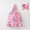 Nueva bolsa de compras plegable de gran capacidad, bolsa plegable ecológica, bolsa de almacenamiento portátil impresa creativa