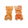 Accesorios de parche de resina modelo oso de dibujos animados imanes de refrigerador para bricolaje colgantes para llaveros materiales de parche para accesorios para el cabello al por mayor