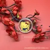 Adesivos Coloridos do Gato Kt Ouro Puro 999 para Celular Adesivos Dourados da Hello Kitty para Presentes de Amigos e Melhores Amigas Adesivos de Concha d'Água Atacado