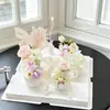 Decoración de Cupcake de Flores para el Día de la Madre 2026 Piscina de los Deseos Adorno de Ángel Hermoso Ramo de Mariposas Tarjeta Insertada