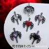 Acessórios Estilo Escuro Estilo Europeu e Americano Borboleta Preto Fosco Rosa Cruz Pingente Pulseira de Contas DIY Colar