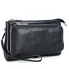 Nueva Bolsa de Almacenamiento para Teléfono Móvil con Correa de Muñeca, Cable de Datos, Piel de Vaca Crazy Horse Retro, Bolso de Múltiples Cadenas, Bolso de Almacenamiento Casual de Cuero