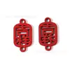 Colgante de Letra Roja Festiva Serie de Colgantes Llavero DIY Pendientes Accesorios para el Cabello Pulsera Collar Accesorios de Joyería
