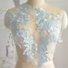 Bordado Renda com Fio Lantejoulas Flores Off-White Preto Vermelho Acessórios de Noiva Feito à Mão Materiais DIY Flores Prontas Enfeites
