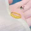 Novo Anel Banhado a Ouro Cobre, Anel de Coração, Anel Estilo Xiaohongshu, Moderno, Personalizado e de Alta Qualidade para Mulheres