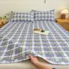 Modelo Nuevo de Verano Grado A Seda de Hielo Látex Esterilla Refrigerante Juego de Tres Piezas, Lavable a Máquina Esterilla Refrigerante para Estudiantes, Sábana de Seda de Hielo, Colchón, Esterilla de Paja
