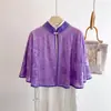 Nuevo Estilo de Verano Chal Calado Cheongsam para Mujer, Vestido Versátil con Estilo, Vestido Lencero, Ropa de Abrigo, Capa con Cuello Alto Protector Solar
