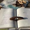 Página de Libro de Fuente Transfronteriza Página de Lectura de Madera Sujeción de Página Prensa para Libros Lectura Perezosa Lectura con una Mano Marcapáginas