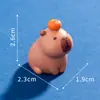 Muñeca Capibara para Micro-Paisajismo Hecha a Mano Creativa Linda Pequeña Frijol Capibara Adornos de Resina Accesorios para Escritorio de Coche
