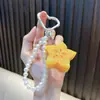 Llavero colgante creativo de manzana simulada con cuentas, lindo accesorio pequeño estilo Ins para llavero de bolsa de coche de pareja