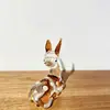 Enfeite de veado de vidro estilo Ins, decoração de veado animal de luxo leve, presente de lembrança de viagem, decoração de mesa, best-seller transfronteiriço