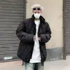 Chaqueta de Algodón Cálida de Invierno de Color Sólido Estilo Japonés con Forma de Diamante para Hombres y Mujeres, Abrigo de Algodón Holgado con Cuello Alto Estilo Ropa de Trabajo para Parejas, Ropa de Abrigo Engrosada