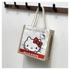 Bolsa de Lino Pacha Perro Dibujo Animado Sanrio Retro Pequeña de Lino Regalo Bolsa de Lona de Lino Hello Kitty Kuromi