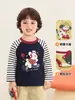 Kaka Panda ropa infantil camiseta de manga larga para niños, camiseta básica de otoño para niñas, tops de otoño, ropa de bebé de moda