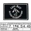 Parche de Tela Bordado Blanco y Negro Borde Rojo Impreso Velcro Criaturas Animales Insignia Cuadrada Parche Táctico Velcro