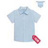 Camisa infantil de manga curta de verão roupas infantis peça única gola polo de entregador camisa branca base estilo coreano roupas infantis