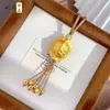 Colgante Antiguo Dorado de la Fortuna para Mujer con Borla de Diamante Morado, Caparazón de Tortuga y Aro de Diamantes para Ropa y Accesorios