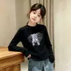 Camiseta Interior de Cuello Redondo para Niñas Estilo Nuevo 2026 Ropa Interior para Niños de Edad Media y Mayores Polar de Doble Cara Ropa de Otoño/Invierno Camiseta Pulóver Moderna