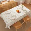 Toalha de Mesa Fresca e Simples, Impermeável, à Prova de Óleo, Não Precisa Lavar, Toalha de Mesa Estilo Pastoral, Luxo Leve, Sensação de Alta Qualidade, Protetor de Mesa Retangular