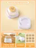 Caja de embalaje Xue Meiniang 2 piezas 4 Daifuku de Ciruela Bandeja de papel individual Qing Tuan Mochi Crujiente de Yema de Huevo Embalaje Baozi Sam dos cuatro partes