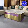Bar Ktv Mesa de Centro Boate Quarto Privado Aço Inoxidável Vidro Abismo Mesa de Centro Brilhante Ardósia Mármore Mesa