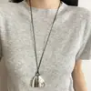 Collar colgante geométrico irregular de diseño único, cadena larga para la clavícula moderna y versátil, nuevo accesorio de collar en capas