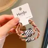 Goma para el pelo a cuadros blancos y negros para coleta alta, Banda elástica de alta gama para el pelo para mujer, Accesorio para el pelo duradero