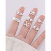 Anillo abierto de plata de ley S925 con forma de corazón, estilo coreano INS, diseño de lujo, versátil y ligero, para mujer