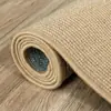Tapete de Sisal Natural Estilo Wabi-Sabi Tapete para Sala de Estar Doméstica Resistente à Umidade e Antibacteriano Tapete para Quarto, Sofá, Mesa de Centro Pode Ser Personalizado