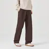 Pantalones casuales de pierna recta estilo Old Money para hombre, nueva colección de otoño, para commuting urbano de alta gama, corte holgado, versátiles, pantalones largos de algodón puro