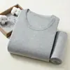 Conjunto de ropa interior térmica para hombre de otoño e invierno, algodón puro, fino y cálido, adecuado para hombres de mediana edad y mayores