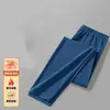 Calça térmica autocalorífica masculina para comércio exterior, roupa íntima quente de inverno, à prova de frio, forrada com fleece, calça casual espessa para homens
