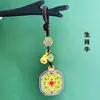 Chaveiro de Cabacinha da Sorte Cor Esmalte Azul Queimado Pingente Fugui Pingente de Ábaco Fu Zi Joia Pingente Vintage Presente