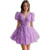 Vestido Pequeño para Mujer Amazon Ebay 2026 Nuevo Floral Adelgazante Cuello en V Corto Sexy Vestido Diario